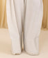 Unstitched Women's Off White Raw Silk 3 Piece Suit